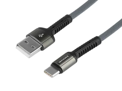 Obrázok produktu pre Nabíjací a synchronizačný kábel, opletený z mikrovlákna, 200 cm, USB > USB-C