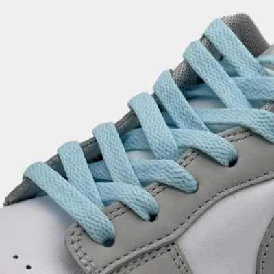 Produktbild von Flache Schnürsenkel Babyblue für Nike Air Force 1, Jordan & Adidas – Sneaker Flatlaces Schuhbänder -140cm