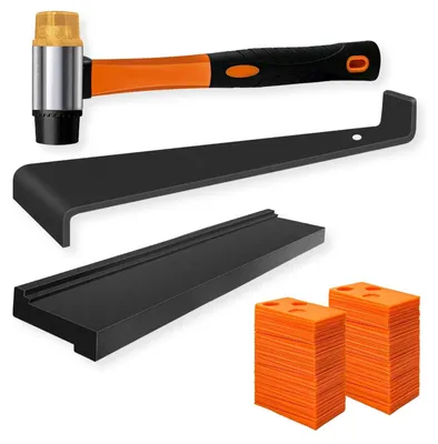 Image de Solidchoice - Ensemble de revêtements de sol en stratifié - Kit d'installation de 43 pièces pour revêtement de sol
