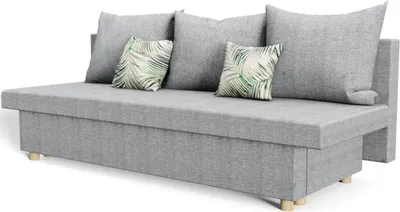 Produktbild von Schlafsofa ANTA, Sofa mit Schlaffunktion und Bettkasten, Klappsofa, Schlafcouch aus Veloursstoff, Couch in Frabe: Grau