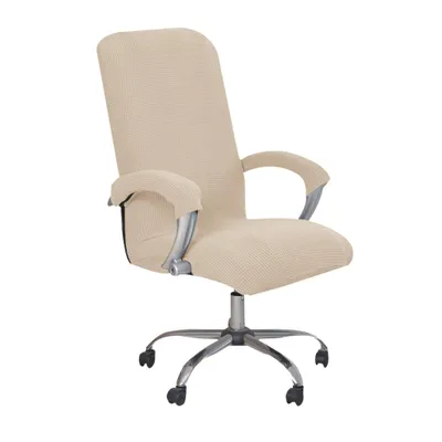 Produktbild von Hilvard Bürostuhl bezug, dehnbare Bezüge, Gaming-Stuhlbezüge mit Armlehnenbezügen, 70-80 cm, Creme