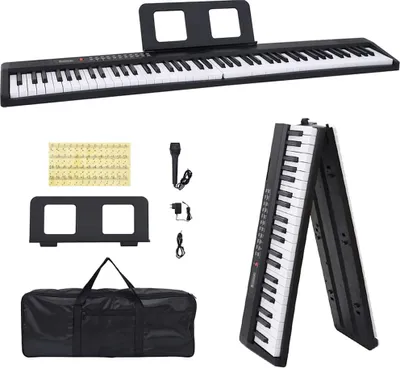 Image de Clavier de piano électrique 88 touches avec pupitre pliable