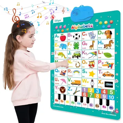 Produktbild von Interaktives Englisch Lernposter für Kinder, Touch Lernpanel mit Liedern & Quiz, ABC spielerisch lernen - AbcChart