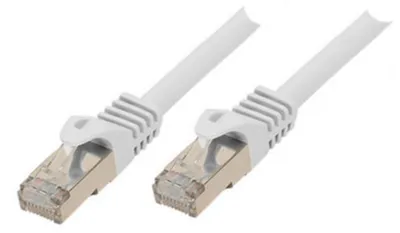 Obrázok produktu pre Prepájací kábel RJ45 so surovým káblom CAT 7 PIMF biely 2 m