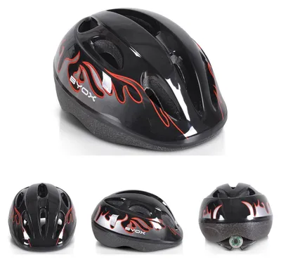 Produktbild von Byox Kinder Schutzhelm Y03 Größe S 48-54 cm einstellbar LED-Beleuchtung 8 Löcher schwarz
