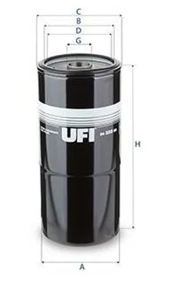 Produktbild von Kraftstofffilter UFI 24.332.00 Anschraubfilter