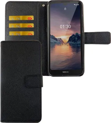 Produktbild von Nokia 1.3 Tasche Handy Hülle Schutz-Cover Flip-Case mit Kartenfach Schwarz