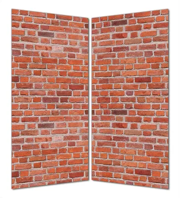 Produktbild von Wallario selbstklebende Duschrückwand 180 x 180 cm mit Motiv Rote Ziegelsteinwand - Backsteine - Wandverkleidung mit Hochglanzlaminat in Glasoptik