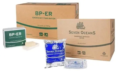 Produktbild von Doppeleinheit BP-ER Langzeitnahrung 24 x 500g & Seven Oceans Trinkwasser 30 x 500ml