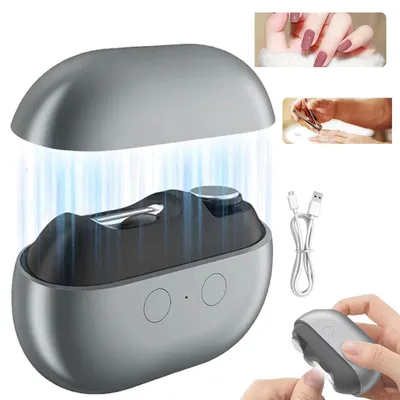 Produktbild von Elektrische Nagelfeile, Elektrischer Nagelknipser mit LED-Licht, Wiederaufladbar, für Senioren Dicke Nägel