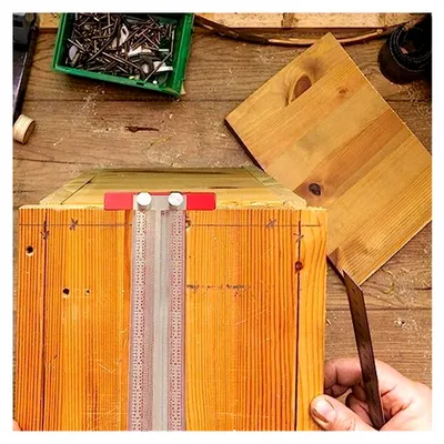 Produktbild von Anreißlineal aus Edelstahl für die Holzbearbeitung