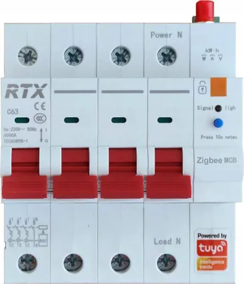 Produktbild von 3-Phasen-Sicherung einstellbar 1 bis 63A Zigbee Tuya #Energiezähler