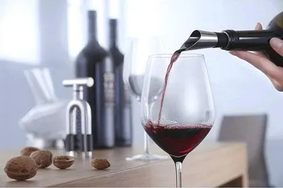 Obrázek produktu pro Nálevka na víno s provzdušňováním, bez kapání, přesné dávkování, nerezová ocel