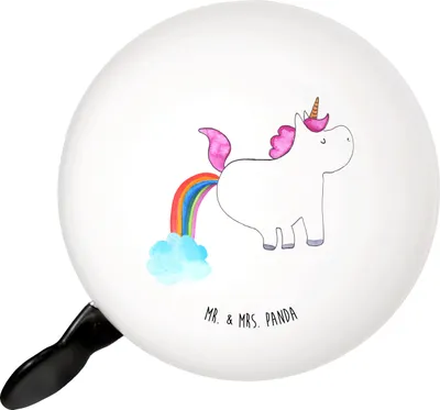 Produktbild von Mr. & Mrs. Panda klingel fahrrad Einhorn Pupsen - Weiß - Geschenk, Regenbogen, Spaß, Unicorn, Fahrrad-Klingel, Freundin, Für, Lustig, Bike, Fahrradklingel