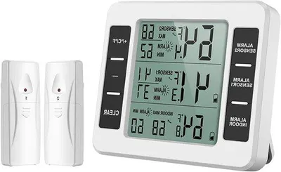 Immagine prodotto di Termometro con funzione wireless e allarme acustico - 2 sensori - Indicatore min/max