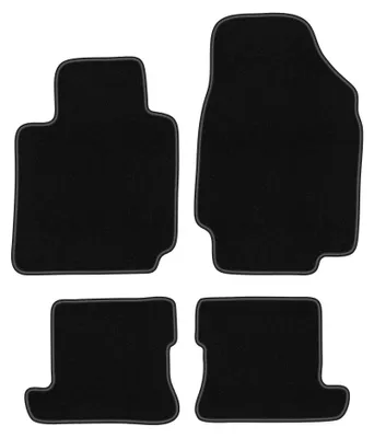 Produktbild von Velours-Fußmatten für Nissan Micra K12 CC 2003-2010 (Cabrio) – 4-tlg, Schwarz, passgenau – Wielganizator BASIC