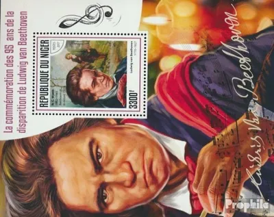 Produktbild von Briefmarken Niger 2017 Mi Block 726 (kompl. Ausg.) postfrisch Ludwig van Beethoven