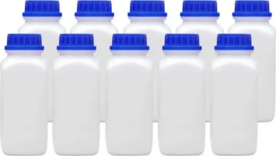 Produktbild von 1000 ml Weithalsflasche mit Schraubverschluss chemikalienbeständig Laborqualität Gefahrgutzulassung große Öffnung absolut dicht spülmaschinengeeignet (10 Stk.)