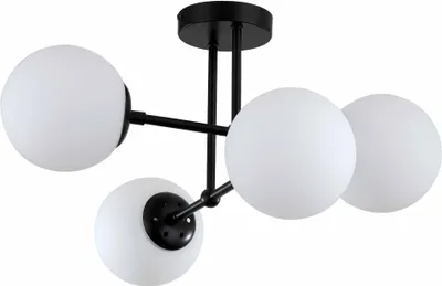 Zdjęcie produktu dla Lampa wisząca Roma czarno-biała 4xE14x40W metal wym:30x56x56cm IP20 Light Prestige