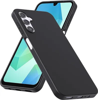 Produktbild von Conie TPU Schutzhülle für Samsung Galaxy A16 5G Tasche Case Cover Bumper Silikon Hülle in Schwarz matt