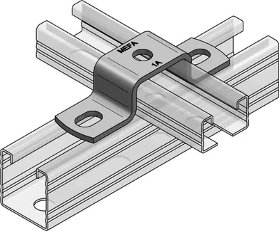 Produktbild von MEFA Hutprofil C-Profil 45/26, Höhe 26 mm Langloch 17,5x13 mm, 1 Stk.