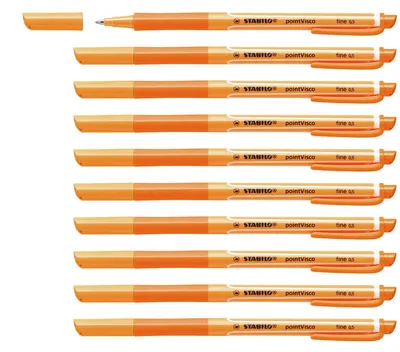 Produktbild von STABILO Tintenroller - pointVisco - 10er Pack - orange