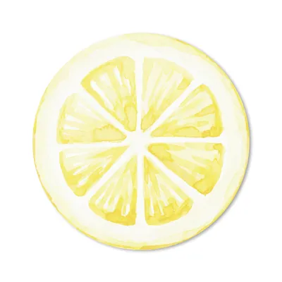 Produktbild von MuchoWow® Mauspad Mousepad Aquarell - Zitrone - Scheibe 30x30 cm - Mousepads - Maus Mat - Pad - Mausunterlage - Tischunterlage - Schreibtischmatten