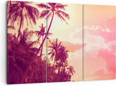 Produktbild von Bild auf Leinwand - Leinwandbild - palme dschungel - 105x70cm - Wand Bild - Wanddeko - Wandbilder - Leinwanddruck - Bilder - Kunstdruck - Wanddekoration - Leinwand bilder - Wandkunst - CE105x70-3994