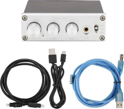 Immagine prodotto di Amplificatore portatile per cuffie con decodificatore DAC - Amplificatore per cuffie da 35 mm (argento)