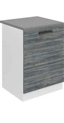 Produktbild von Belini Unterschrank Küche, Spülenunterschrank 60 cm Breite. SDZ Küchenunterschrank mit Arbeitsplatte. Spülenschrank mit 1 Tür, Glamour Wood