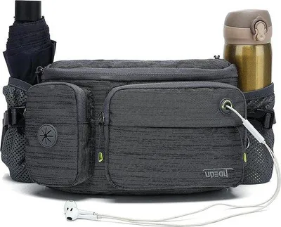 Produktbild von Famanu Bauchtasche für Outdoor-Aktivitäten mit zwei unsichtbaren Flaschenhaltern - für Männer und Frauen