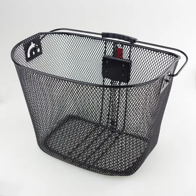 Produktbild von Fahrradkorb inkl. Lenkeradapter schwarz vorn 34x25x26cm Metall Fahrrad Korb