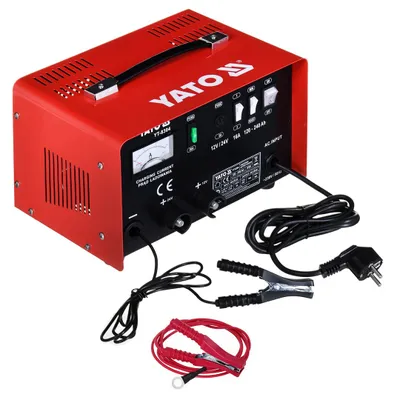 Productafbeelding van YATO lader met startondersteuning, 16A, 12V/24V, 120-240Ah