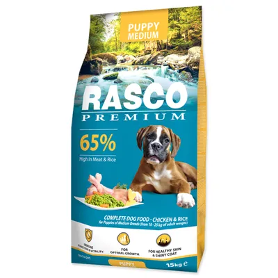 Zdjęcie produktu dla Karma Rasco Premium Puppy Medium z kurczakiem i ryżem 15kg