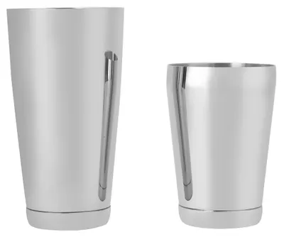 Produktbild von Barzubehör, Boston Shaker aus Edelstahl, Cocktailshaker-Set, Cocktaildose, Barzubehör, Silber