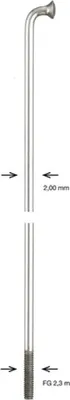 Immagine prodotto di Raggi Alpina in zinco 2X180Mm
