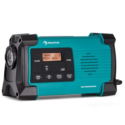 Obrázek produktu pro Rádio Auna, dobíjecí DAB rádio, DAB Plus rádio s Bluetooth, rádio na baterie, DAB/DAB+/FM, kuchyňské rádio s LCD displejem, budík, malé retro rádio, rádio se síťovou zástrčkou, USB a streamováním, 1W
