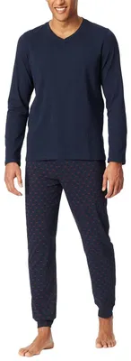 Produktbild von Schiesser Herren Schlafanzug lang mit Bündchen - Nightwear Set
