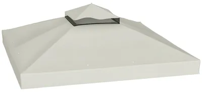Image de Toile de rechange Outsunny pour pavillon 3 x 3 m, toile de pavillon imperméable