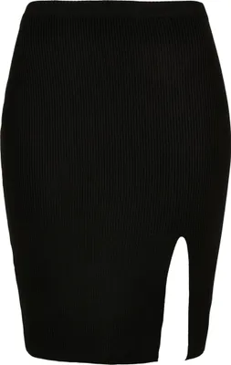 Produktbild von Urban Classics Ladies - Rib Knit Rock schwarz - L