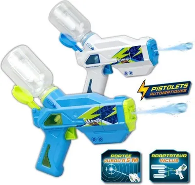Produktbild von Elektronische Wasserpistole, SILVERLIT HYDROMAD MINI BLASTER PACK 2, Wiederaufladbar, 5 Meter Reichweite, Ab 8 Jahren