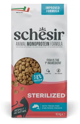 Produktbild von Schisir Monoprotein Sterilisiertes Fisch-Trockenfutter für Katzen 10 kg