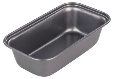 Productafbeelding van Chef Aid Mini bakvorm, antiaanbaklaag, 15,5 x 8,5 x 4,5 cm, koolstofstaal, grijs, vaatwasmachinebestendig