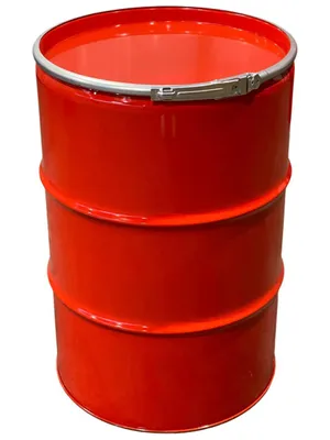 Produktbild von Metallfass 210 Liter Blechfass Fass Ölfass Tonne mit Deckel Rot