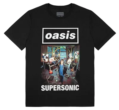 Produktbild von Oasis - "Supersonic" T-Shirt für Herren/Damen Uni RO18112 (XS) (Schwarz)