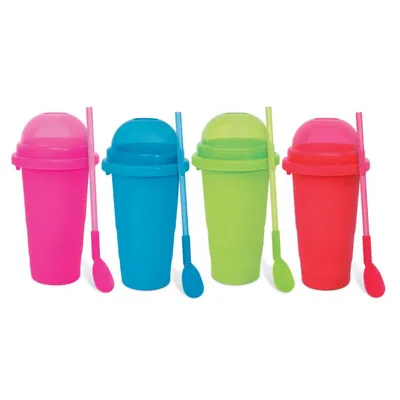 Produktbild von Chillfactor Slusheis Maker Set – 4er Set, BPA-Frei, Slush Eis Maschine für Erfrischende, Selbstgemachte Eisgetränke, Ideal für Sommerpartys und Kinder