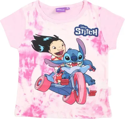 Produktbild von Disney Lilo und Stitch Kinder kurzarm T-Shirt Shirt – Rosa / 104