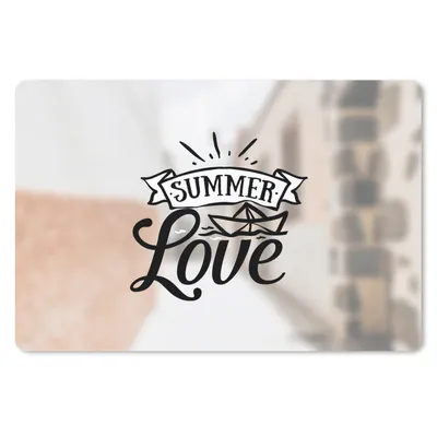 Produktbild von MuchoWow® Schreibtischunterlage Sommer - Liebe - Zitat 60x40 cm - XXL Mauspad - Großes Mauspad
