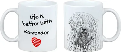 Zdjęcie produktu dla Komondor – kubek z motywem psa, kubek z obrazkiem, spersonalizowany prezent marki Art-Dog