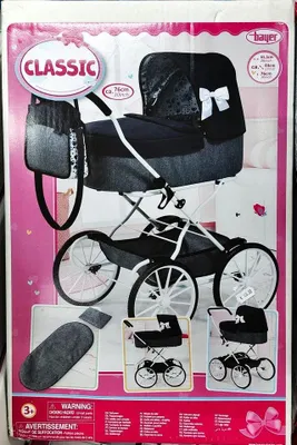 Productafbeelding van Bayer Design 14381AA Poppenwagen, nostalgisch, klassiek, met mand, tas en afdekking